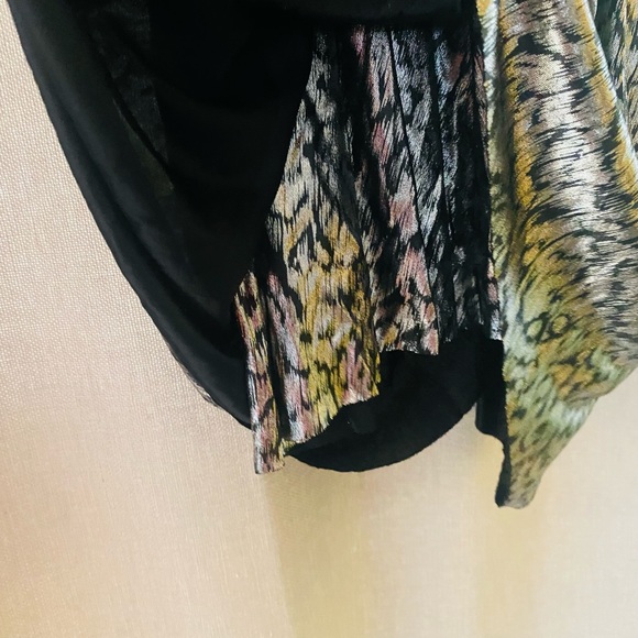 CHIC Isabel Marant silver leopard print mini lame long sleeve dress size 38 - Picture 11 of 13